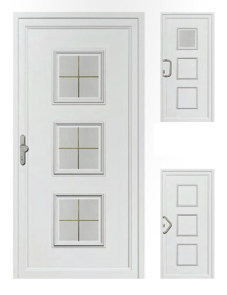 Porta d’ingresso in PVC | bianco, linea classica